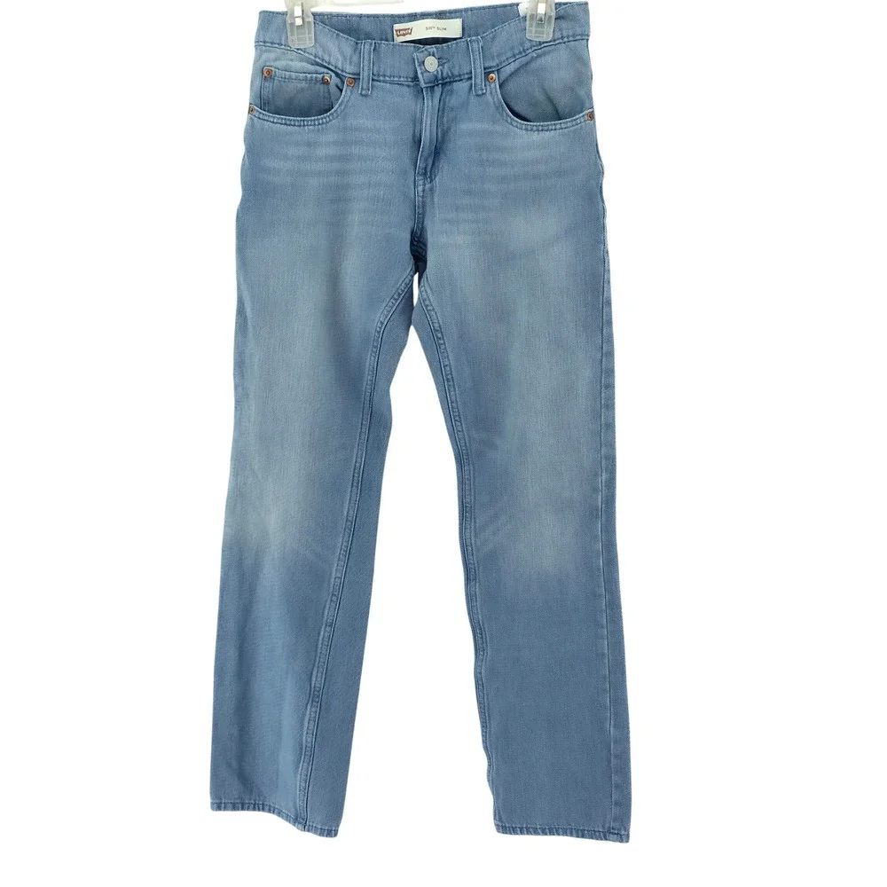 Levi's 511 Slim Jeans Boys 16 Reg Blue Light Wash Stretch Denim 28x28 9067-L3C